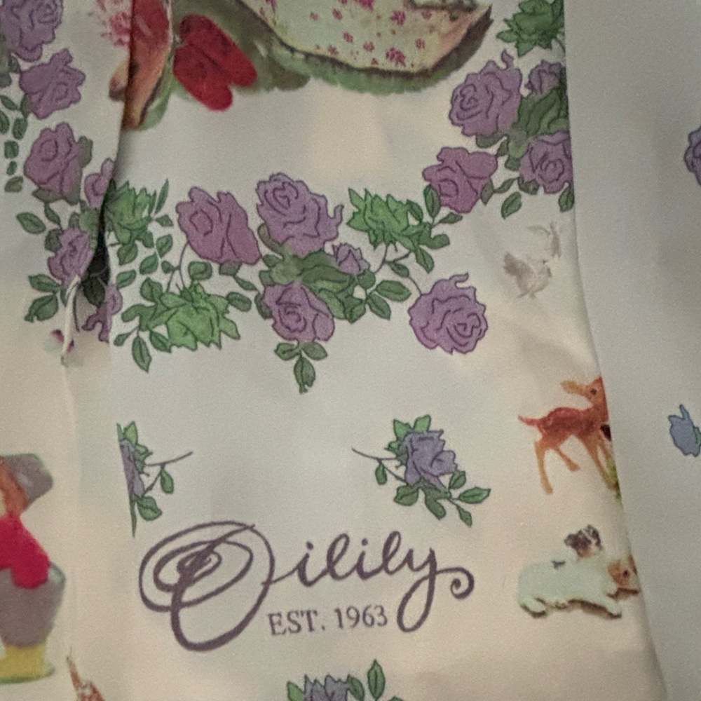 Oilily Silk - Floral Skirt. Size 8. - Picture 2 of 7